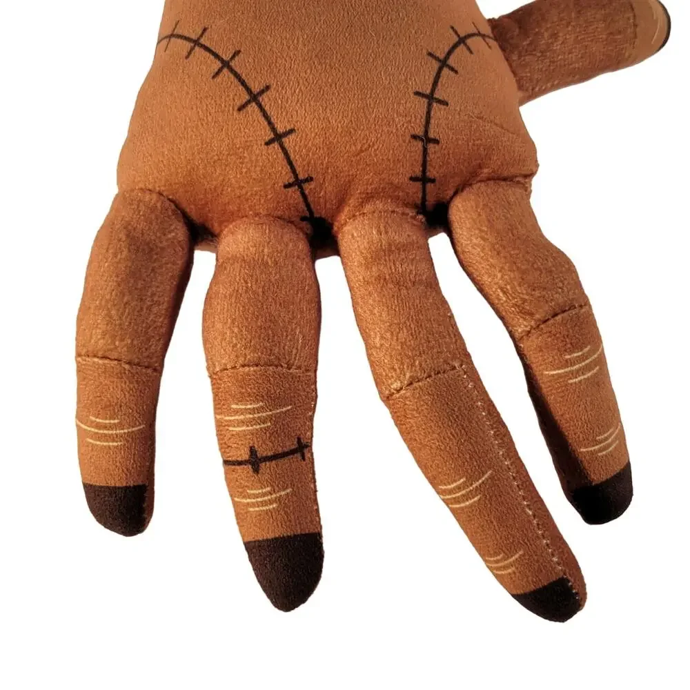 The Addams Family Thing Hand Plush Toy Brown with Stitches 9 Inch Halloween